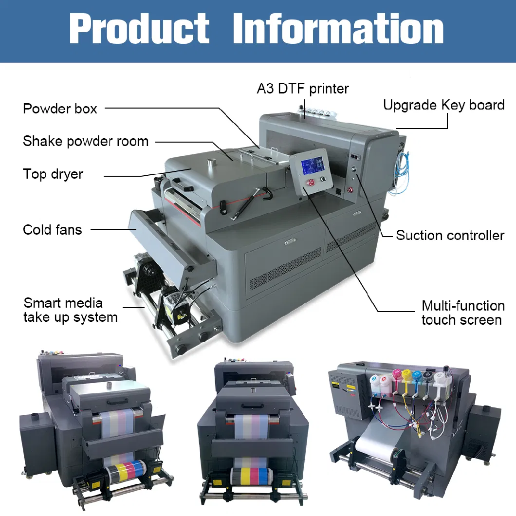 Pet Film A3 Dtf Printer and Powder Shaker Machine All in One